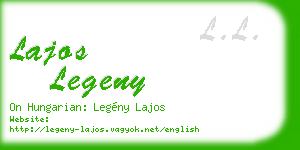 lajos legeny business card